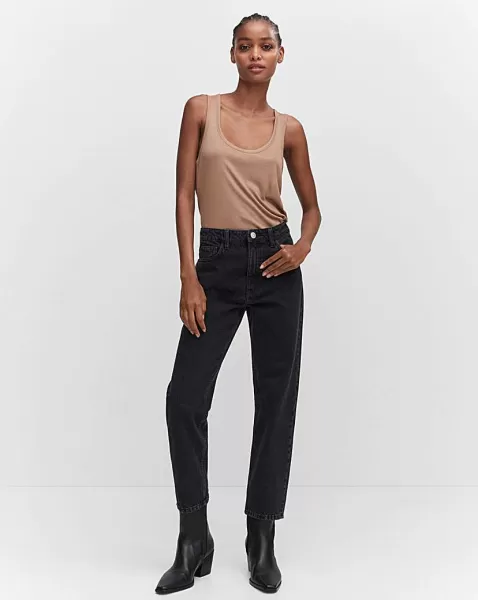 Mango Mom Jeans Black Female 8 XW28801