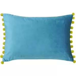 Paoletti Fiesta Rectangle Cushion Cover (35 x 50cm) (Teal/Bamboo)