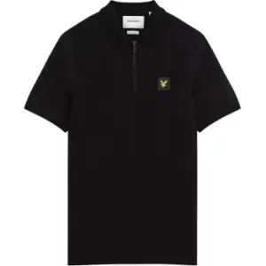 Lyle and Scott Contrast Short Sleeve Polo Shirt Mens - Black