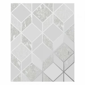 Superfresco Vittorio GeoWallpaper Grey/Silver