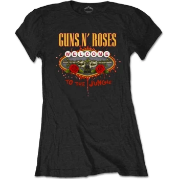 Guns N' Roses - Welcome to the Jungle Womens Small T-Shirt - Black