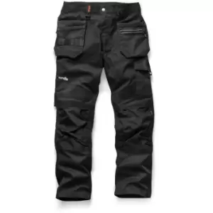 Trade Flex Slim Fit Work Trousers Black - 36' Waist x Long Leg - Scruffs
