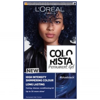 LOreal Colorista Blue Black Permanent Gel Hair Dye, 1.10 Blue Black