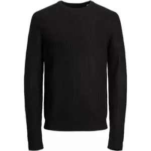 Jack and Jones Textured Knit Pullover Jumper - Black