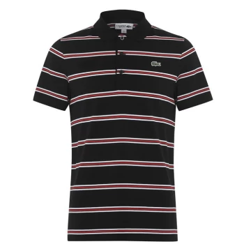 Lacoste Stripe Polo Shirt - Black