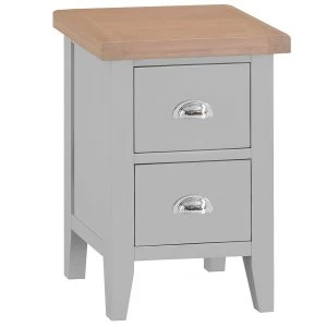 Madera 2 Drawer Bedside Table - Grey