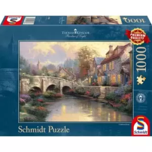 Thomas Kinkade: Cobblestone Brooke Jigsaw Puzzle - 1000 Pieces