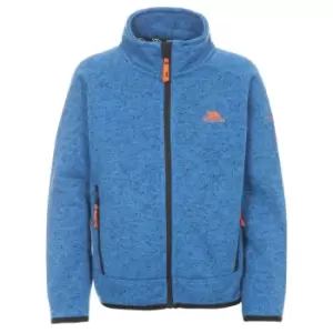 Trespass Childrens Boys Mario Full Zip Fleece Jacket (7-8 Years) (Blue Marl)