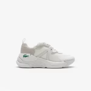 Womens Lacoste LW2 Xtra Leather Tonal Trainers Size 4 UK White