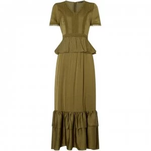 Biba Crochet Maxi Dress - Khaki