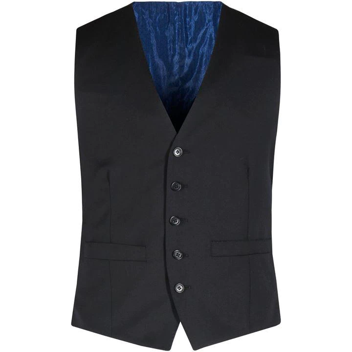 Alexandre of England Weston Black Twill Waistcoat - 36R