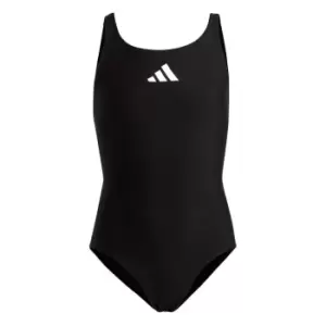 adidas Solid Small Logo Swimsuit - Black