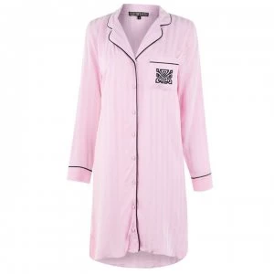 Biba Piped Nightdress - Pink