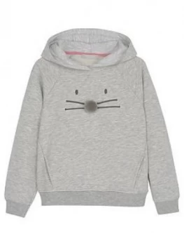 Mintie by Mint Velvet Girls Animal Face Hoodie - Grey, Size Age: 5-6 Years, Women