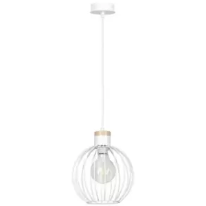 Emibig Barbado White Wire Frame Pendant Ceiling Light 1x E27