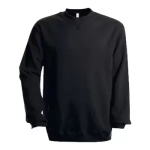 Kariban Mens Plain Crew Neck Sweatshirt (M) (Black)