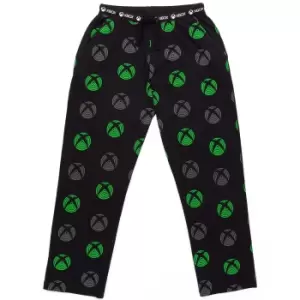 Xbox Mens Lounge Pants (XXL) (Black/Neon Green/Grey)