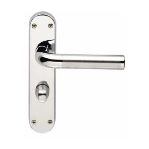 Jedo Twin Finish Chrome/Satin Bathroom Door Handle