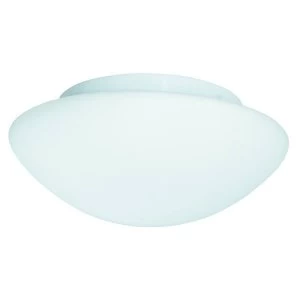 3 Light Bathroom Flush Ceiling Light Round White with Opal Glass IP44, E27