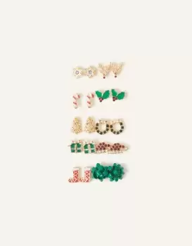 Accessorize Christmas Stud Earrings 10 Pack