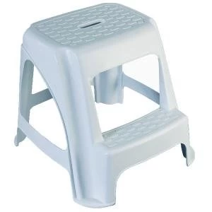 GPC White Plastic Step Stool L470 x W510 x H400mm HE400Z