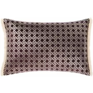 Linen House Taira Fringed Cushion Cover (40cm x 60cm) (Brown/Beige) - Brown/Beige