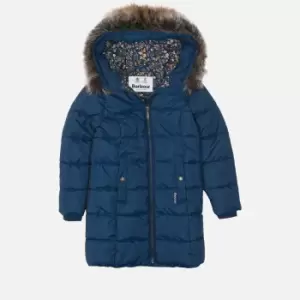 Barbour Girls Rosoman Quilt Jacket - Navy/Navy Adventure Floral - S (6-7 Years)