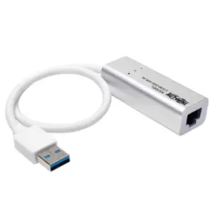 Tripp Lite U336-000-GB-AL USB 3.0 SuperSpeed to Gigabit Ethernet NIC Network Adapter 10/100/1000 Plug and Play Aluminum