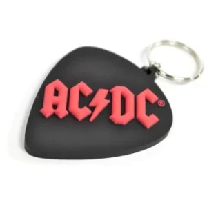 AC DC Plectrum Rubber Keyring