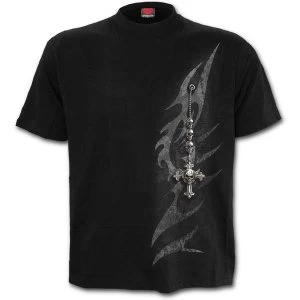 TribalChain Mens Small T-Shirt - Black