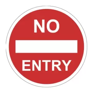 NO Entry' Floor Graphic (400mm Dia)