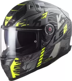 LS2 Vector II Techbot Helmet, black-yellow, Size 3XL, black-yellow, Size 3XL