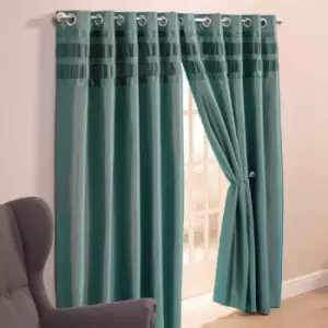 Denver Eyelet Curtain - 66X54 - Jade