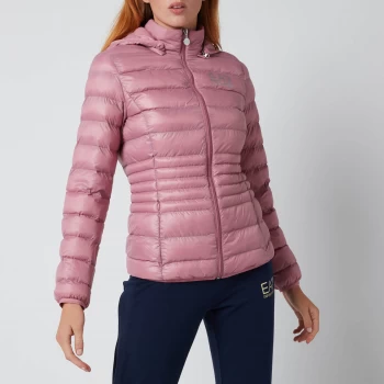 Emporio Armani EA7 Train Core Lady Eco Down Jacket Fox Glove Size S Women