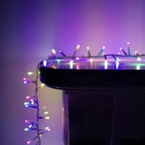 500 LED 5m Festive Christmas Outdoor 8 Function Timer Lights Pastel Multicolour