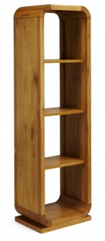 Linea Oak Lounge Open Shelf Unit White