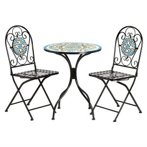 Robert Dyas Metal Mosaic 2-Seater Bistro Set