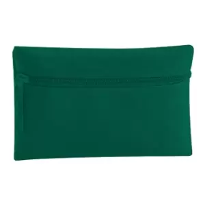 Quadra Classic Zip Up Pencil Case (One Size) (Bottle Green)