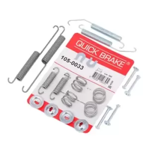 QUICK BRAKE Accessory Kit, brake shoes 105-0033 PEUGEOT,CITROEN,NISSAN,iOn Schragheck,C-Zero Schragheck,NV200 / Evalia Bus,TIIDA Schragheck