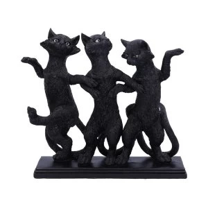 Purrfect Posture Dancing Black Cats Figurine