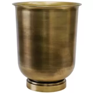 Ivyline Large Antique Brass Outdoor Metal Urn Hampton