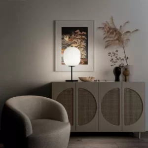 Fabas Luce Pierre LED Globe Table Lamp Black Glass