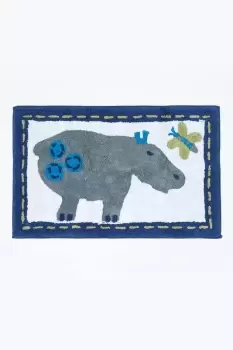 Cotton Tufted Washable Hippo Children Rug