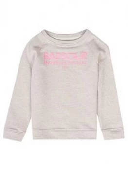 Barbour International Girls Knockhill Sweat - Oatmeal, Size Age: 6-7 Years, Women