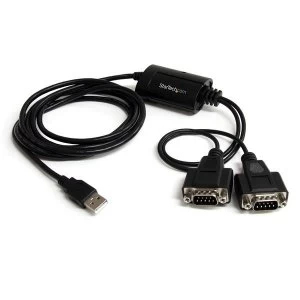 StarTech 2 Port FTDI USB to Serial RS232 Adapter Cable with COM Retention