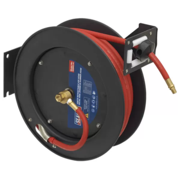 Sealey 15m Retractable Air Hose Metal Reel