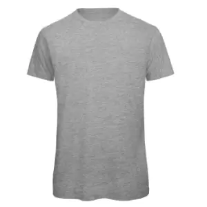 B&C Mens Favourite Organic Cotton Crew T-Shirt (M) (Sport Grey)