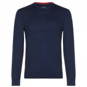 Howick Merino V Neck Jumper - Navy