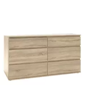 Nova Wide Chest of 6 Drawers, Oak