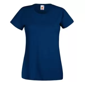 Fruit Of The Loom Ladies/Womens Lady-Fit Valueweight Short Sleeve T-Shirt (2XL) (Navy)